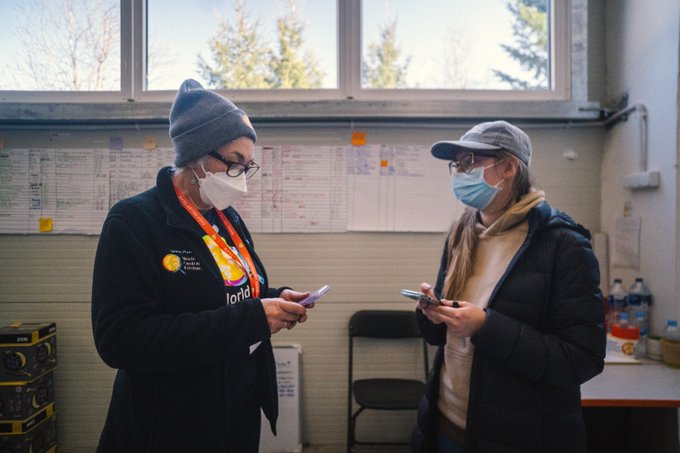 Iryna crossed the border from Ukraine into Poland last week—she works in IT and is from Kyiv. Her husband stayed behind joining the military along with his father. Iryna immediately joined the WCK team at our kitchen, helping to coordinate daily distribution. #ChefsForUkraine