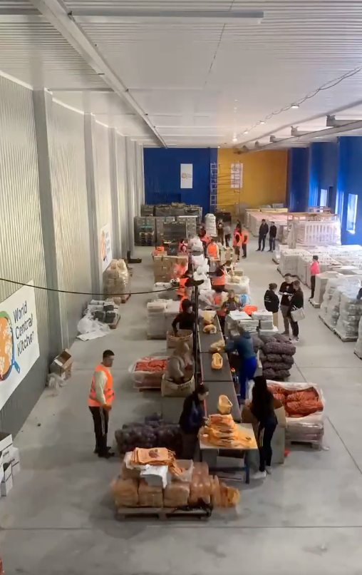Our new @WCKitchen warehouse is up and running in Dnipro in Ukraine! The team is creating 30 pound food bundles for families to cook with…They are distributed across the region—especially to villages near the front lines that don’t have reliable access to food! #ChefsForUkraine