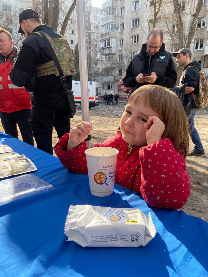 Maryana is 3 yrs old, and she was at home with her mother during a recent Russian missile attack in Ukraine. When the explosion hit, her mom shielded Maryana who was confused as to what was happening. As they ran, Maryana’s mom told her the rescue teams arriving were superheroes.