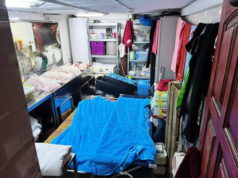 For our @WCKitchen restaurants in Ukraine, staying safe means at night the kitchen often turns into sleeping area! Many of our partners in places like Kharkiv have kitchens underground to avoid shelling…so local staff & WCK teams can stay with them for safety. #ChefsForUkraine