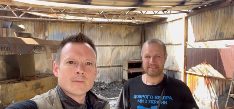 UPDATE from @natemook in Kharkiv 🎥 This was a bakery run by Andriy that was providing meals to families here—many sheltering in the metro station. While it was destroyed, Andriy setup a makeshift kitchen in a nearby animal clinic & WCK provides the food to cook! #ChefsForUkraine